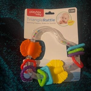 Playtex Triangle Rattle - Orange, Yellow, Purple